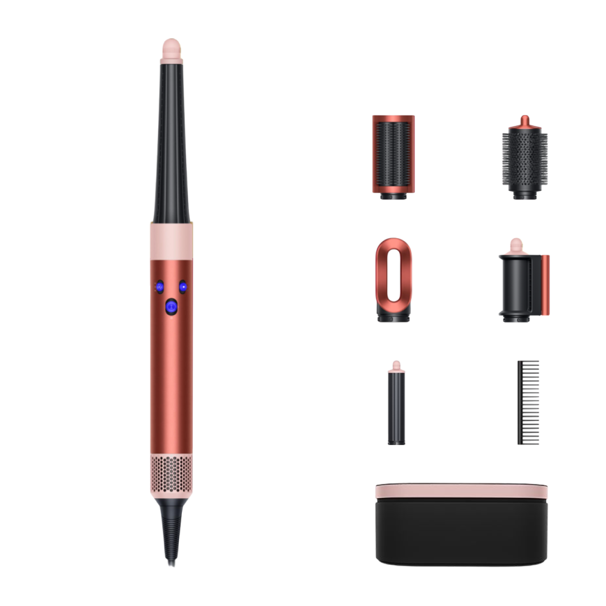 Стайлер Dyson HS08 Hairstyler Airwrap i.d Straight+Wavy (Strawberry Bronze/Blush Pink) (2024)