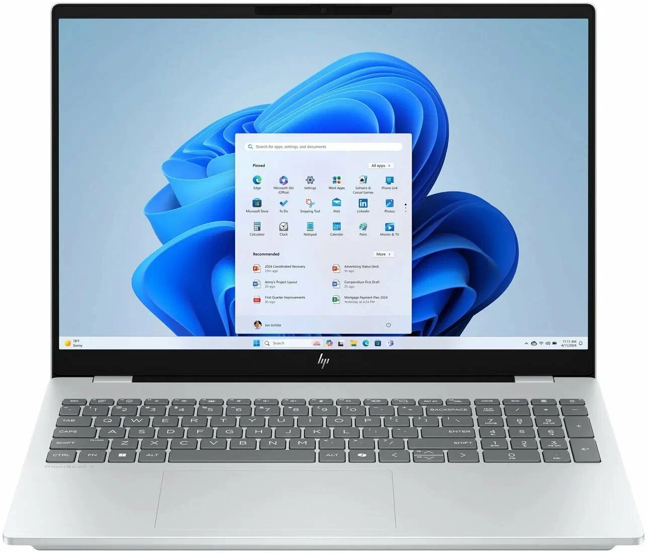 Ноутбук HP OmniBook 7 16-az0062tu (Intel Core 5 220H, 16" 2560x1600 240Hz, 16GB DDR5, 1024GB SSD, Windows 11 Pro) Silver