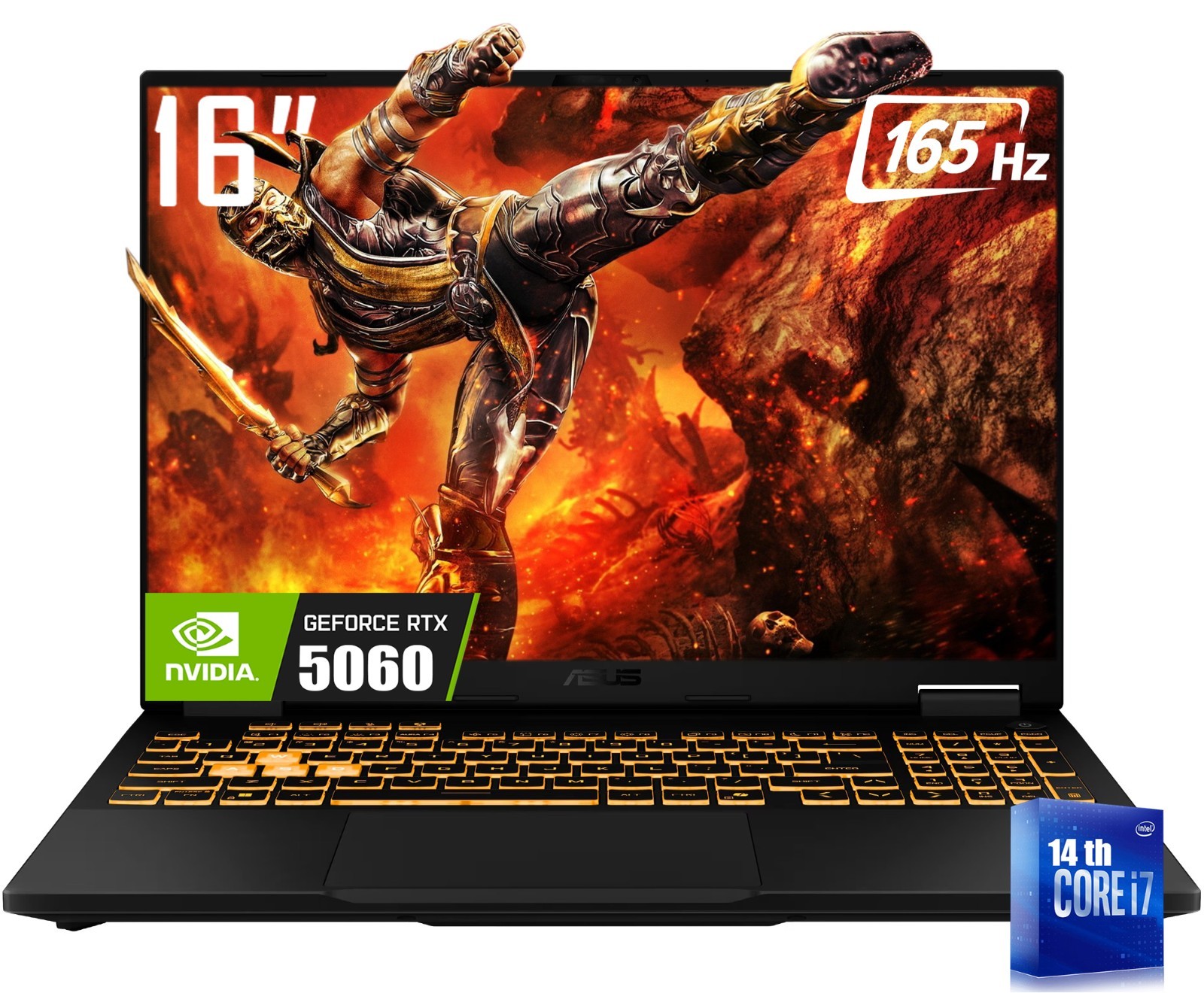 Ноутбук  ASUS TUF Gaming F16 16" 1920x1200 FHD+ 165Hz (Intel Core i7-14650HX, 32 GB RAM DDR5, 2TB SSD, NVIDIA GeForce RTX 5060, Windows 11) Jaeger Gray 
