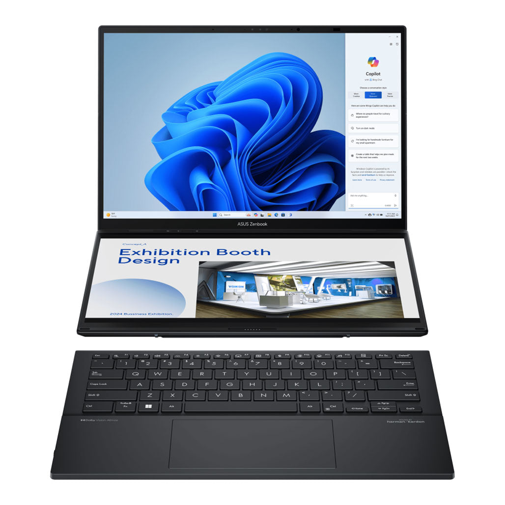 Ноутбук ASUS ZenBook Duo 14" 2880x1800 OLED (Intel Core Ultra 9 185H,  32 GB LPDDR5x, 1 TB SSD, Intel Arc Graphics, Windows 11 Home) UX8406MA-PS99T