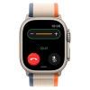 Часы Apple Watch Ultra 2, 49 мм, титан светлого цвета, ремешок Trail цвета «оранжевый/бежевый» (2023)
