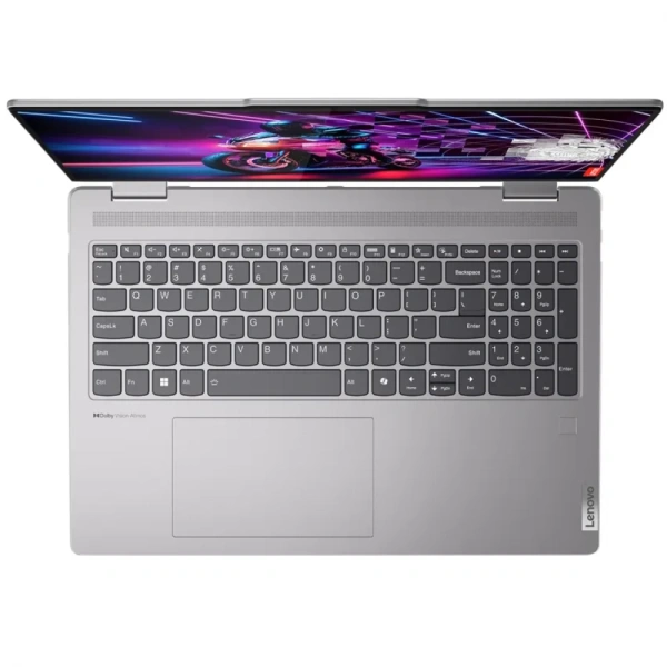 Ноутбук Lenovo Yoga 7 2-in-1 16" 1920x1200 Touchscreen IPS (AMD Ryzen 5 8640HS, 8GB RAM LPDDR5X, 512GB SSD, AMD Radeon 760M Graphics, Windows 11 Home) Artic Grey 83DM0004US