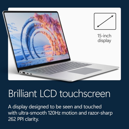 Ноутбук Microsoft Surface Laptop, 15-inch, IPS 3К, (Snapdragon X2 Elite, 16GB RAM LPDDR5X, 1TB SSD, Adreno (TM) x2-85 GPU) Platinum