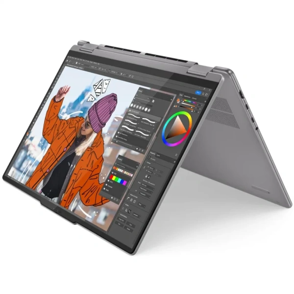 Ноутбук Lenovo Yoga 7 2-in-1 16" 1920x1200 Touchscreen IPS (AMD Ryzen 5 8640HS, 8GB RAM LPDDR5X, 512GB SSD, AMD Radeon 760M Graphics, Windows 11 Home) Artic Grey 83DM0004US