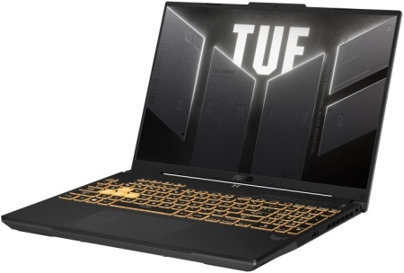 Ноутбук ASUS TUF Gaming F16 16" 1920х1200 WUXGA 165Hz IPS (Intel Core i7 13650HX, 16GB RAM DDR5, 512GB SSD, NVIDIA GeForce RTX 4060, Windows 11 Home) черный FX607JV-ES73
