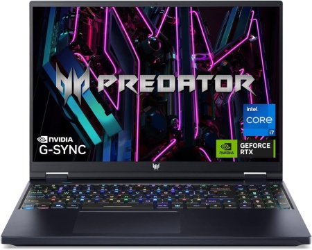 Ноутбук Predator Helios 16" 2560x1600 165Hz WQXGA IPS (Intel Core i7-13700HX, 16GB DDR5, 1TB SSD, NVIDIA GeForce RTX 4060, Win 11) PH16-71-74UU