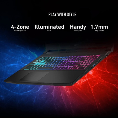 Ноутбук MSI Katana 15.6" 1920x1080 144Hz FHD IPS (Intel Core i7-13620H, 64GB RAM DDR5, 2TB SSD, NVIDIA GeForce RTX 4070, Windows 11) B13VGK-484US
