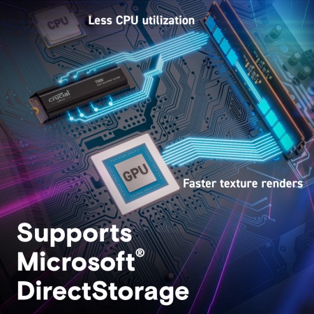 Накопитель SSD диск Crucial T500 2Tb CT2000T500SSD5 с радиатором