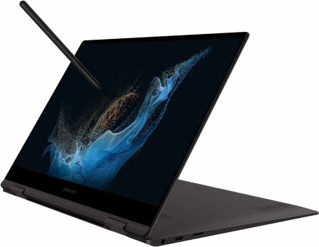 Ноутбук Samsung Galaxy Book2 Pro 360 13.3" 1920x1080 FHD Touch AMOLED (Qualcomm Snapdragon 8cs SC8280, 16GB LPDDR4x, 256GB SSD, Qualcomm Adreno, Win 11) Graphite NP935QNA